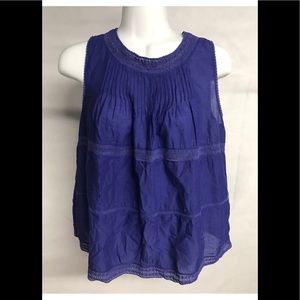 Madewell Womens Blue Sleeveless Cotton Top Small